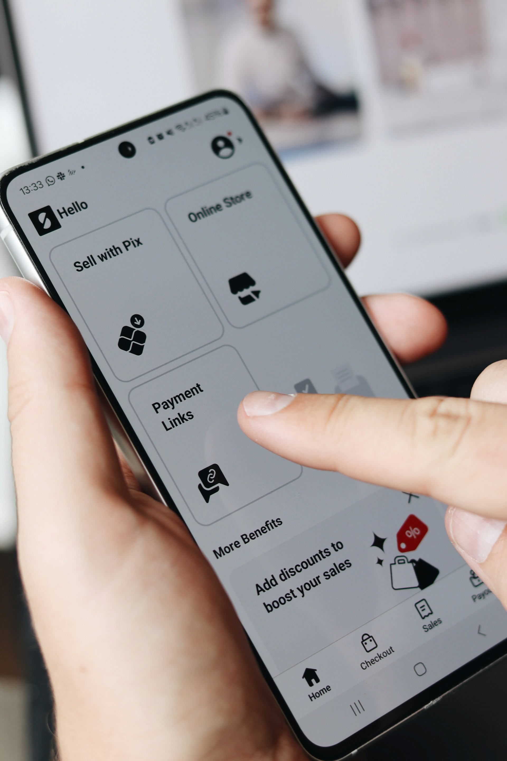 Pagamento com QR Code no celular